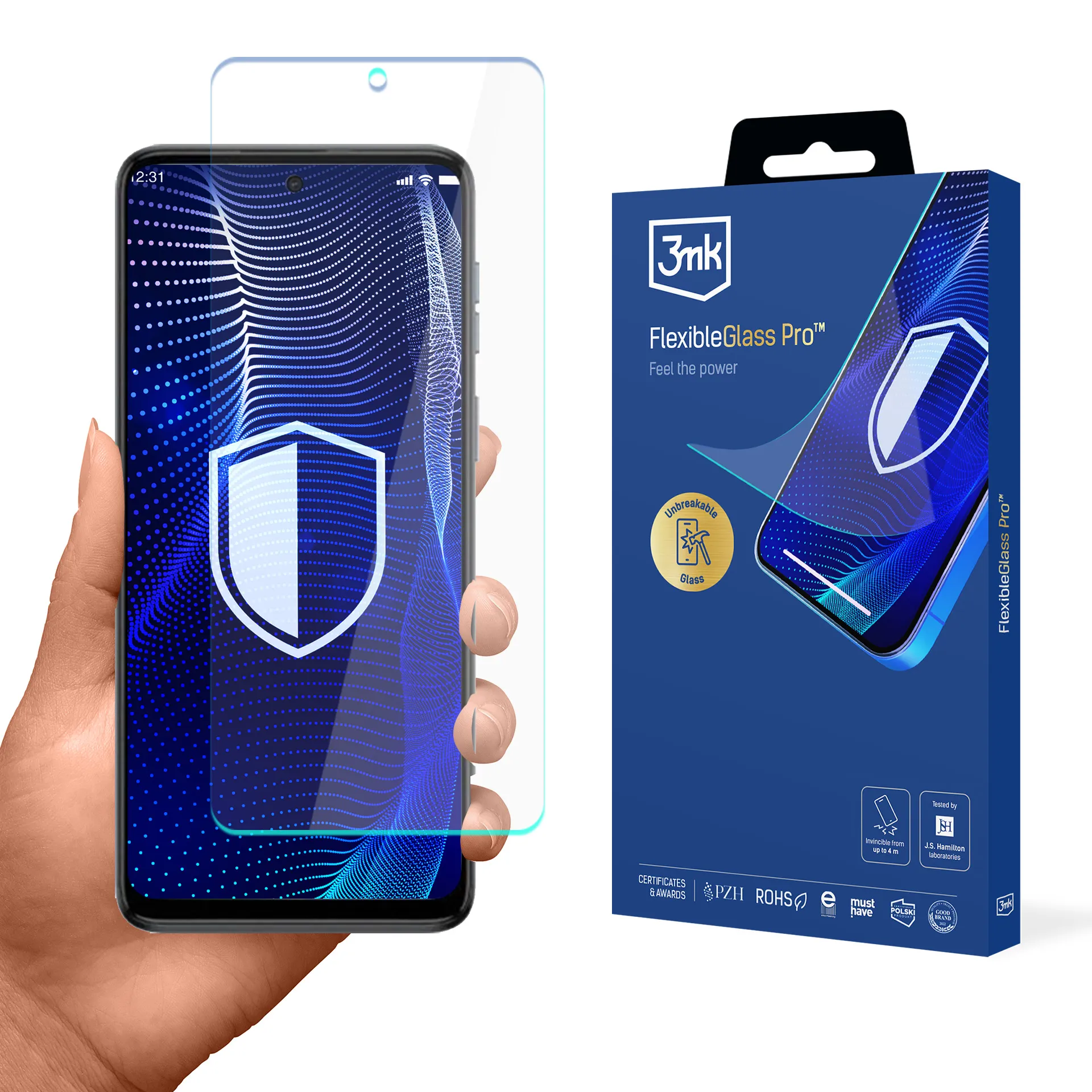Shatterproof glass for Vivo Y200i - 3mk FlexibleGlass Pro